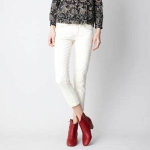 Isabel Marant Étoile Brooklyn White Cropped Jean 36